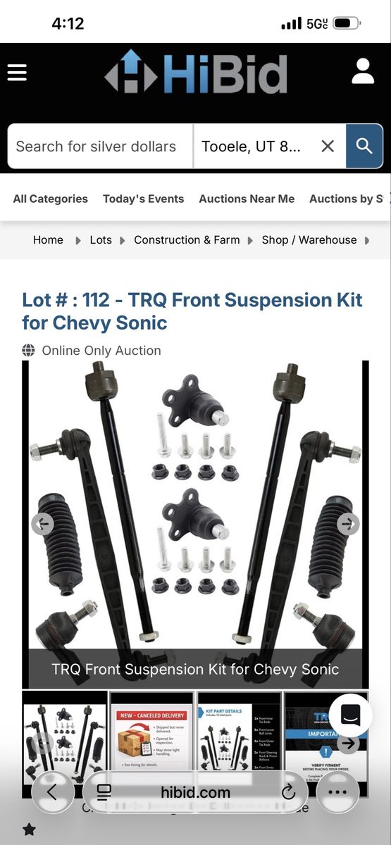 TRQ PSA48904 10-Piece Front Suspension Kit for Chevy Sonic - Inner/Outer Tie Rods, Ball Joints