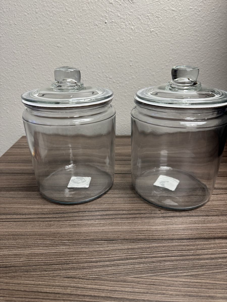 Set of 2 Glass Jars
