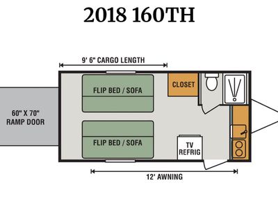 2018 KZ Sportsmen Classic 160TH Toy Hauler Travel Trailer