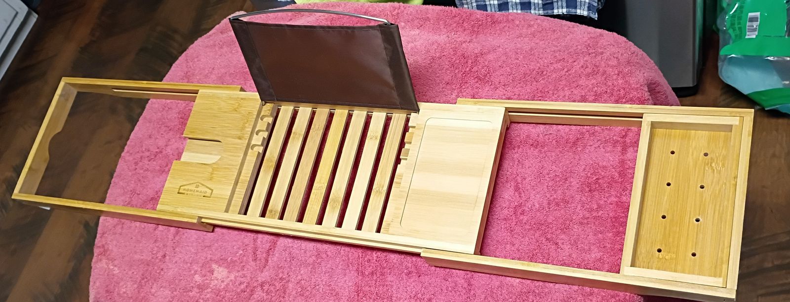  Expandable Bamboo Bathtub Caddy Tray