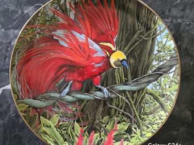 Limited Edition 1982 Goldie's Bird of Paradise by Konrad Hack Decorative Plate, The Exotic Birds of Tropique