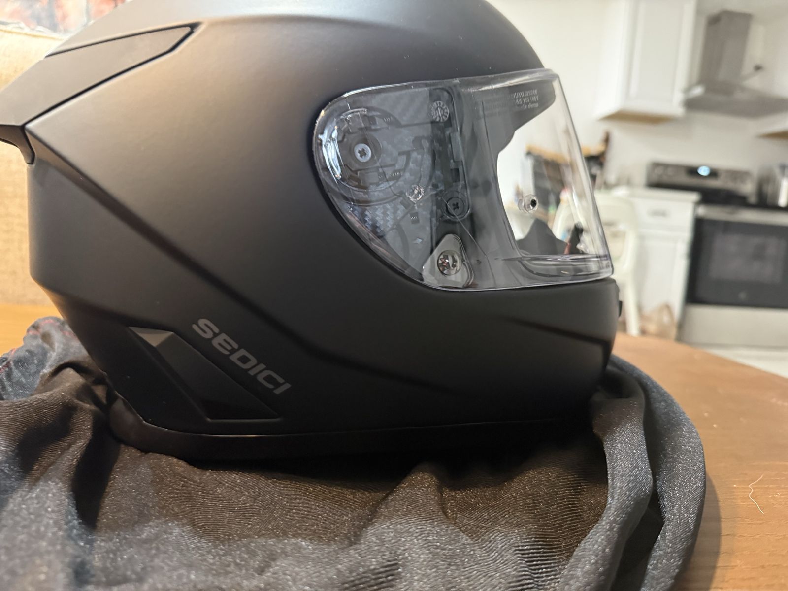 Sedici Strada 3 Matte Black Full Face Motorcycle Helmet - Size S / Unused*