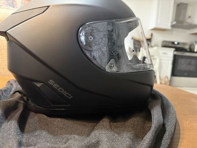 Sedici Strada 3 Matte Black Full Face Motorcycle Helmet - Size S / Unused*