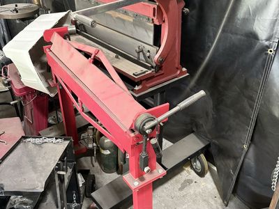 Harbor Freight 3-in-1 (Shear/Brake/Roller) and Sheet metal brake.