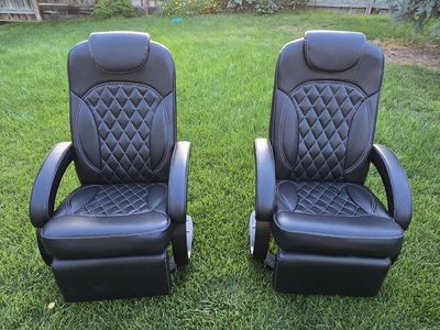 premium RV camper reclining leather chairs