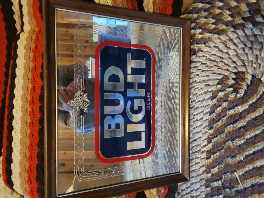 Bud light mirror sign