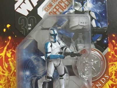 Star Wars Clone Trooper Officer (BLUE) with Coin
