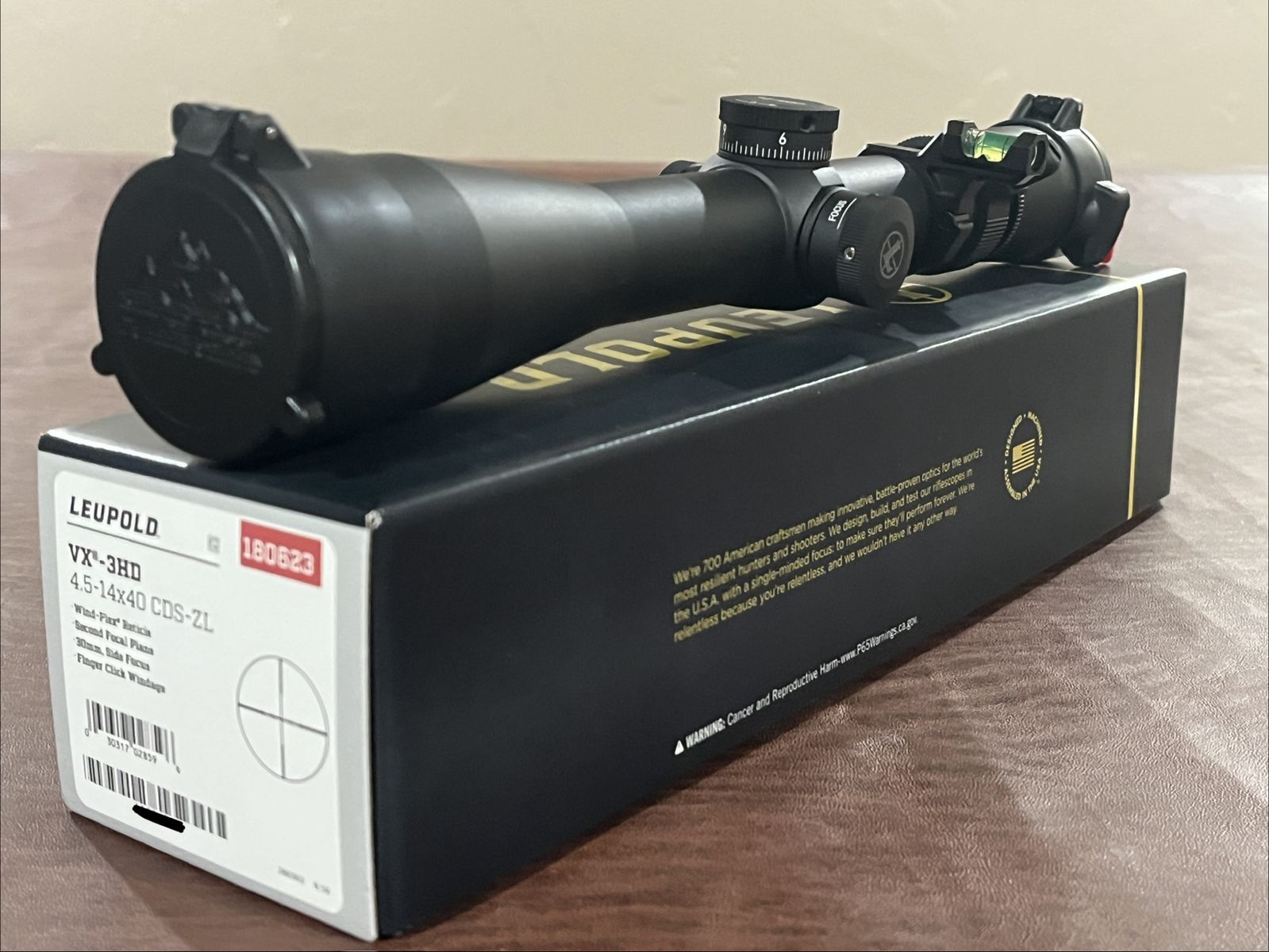 Like New Never Fired Leupold Vx3HD 30mm Rifle Scope with Windplex Reticle