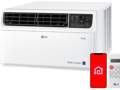 LG 14,000 BTU DUAL Inverter Smart Window Air Conditioner, 115V, Cools 800 Sq. Ft. for Bedroom, Living Room, Apartment