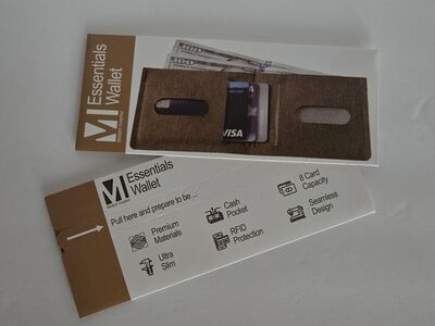 Essentials Wallet - Ultra Thin Minimalist Wallet. Color : Brown