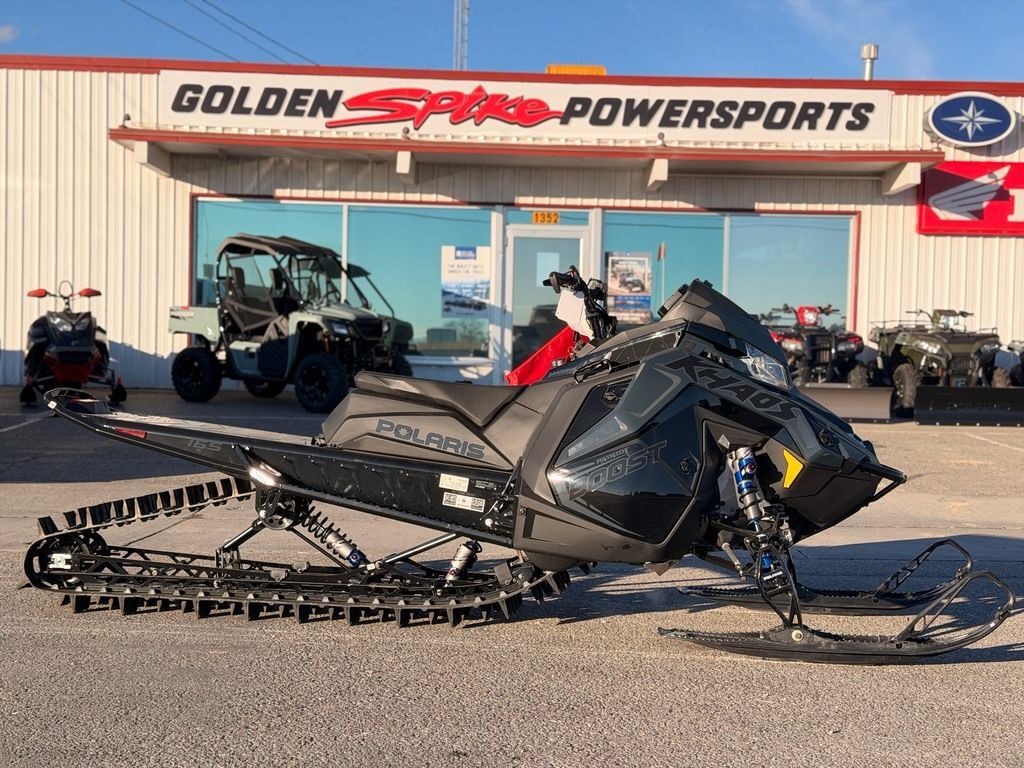2026 Polaris® Patriot Boost RMK Khaos 165 Gloss Black / Blue Dusk