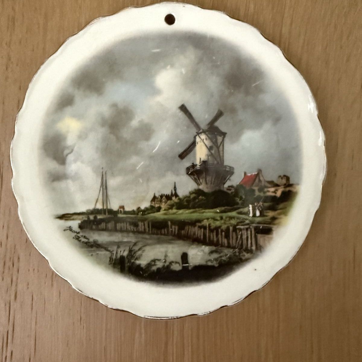Royal Staffordshire Ceramics Windmill Scene Decorative Plate