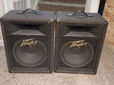 Pair of Vintage Peavey 112 PS Precision Transducer PA Speakers