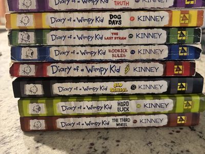 Diary of a Wimpy Kid Book Lot Set of 9 Books 1-10 by Jeff Kinney Paperbacks & Hardcovers