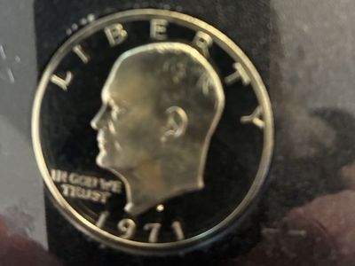 1971S Uncirculated Eisenhower Silver Proof Dollar coin with mint error