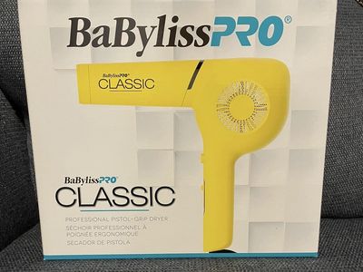 BaBylissPRO Classic Professional Pistol-Grip Hair Dryer - Yellow
