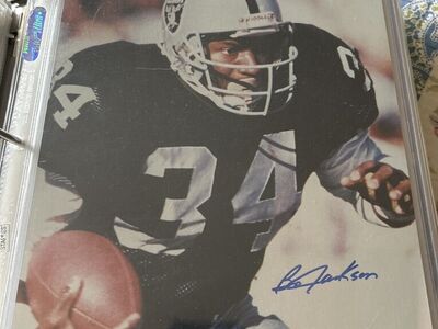 Bo Jackson Autograph Raiders Football 8x10 Auto
