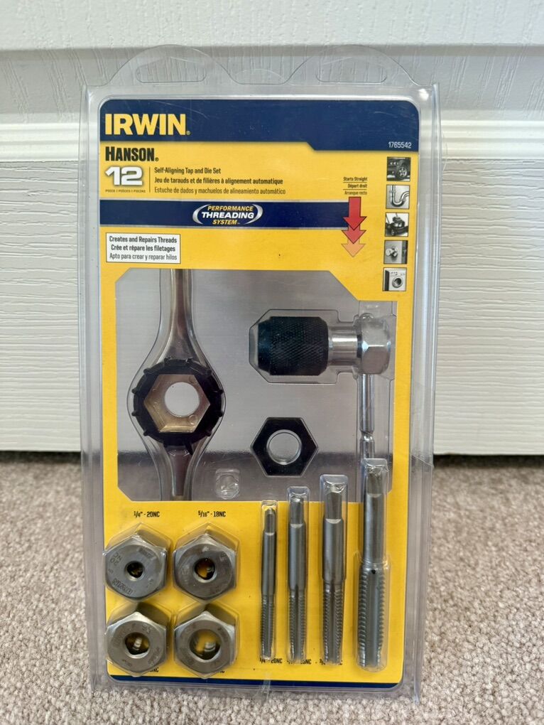 Irwin 12 Piece Self-Aligning Tap and Die Set Tool