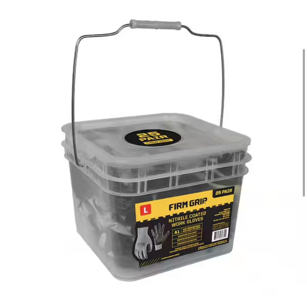 Large Notrile Coated Work Gloves