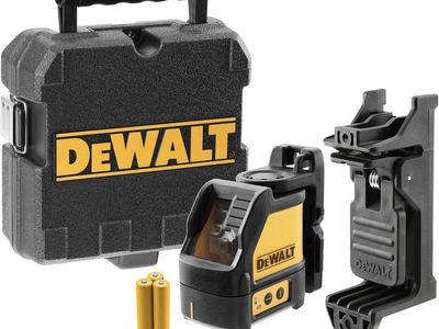 DEWALT Line Laser, Self-Leveling, Cross Line, Red Beam (DW088K). Tripod stand.