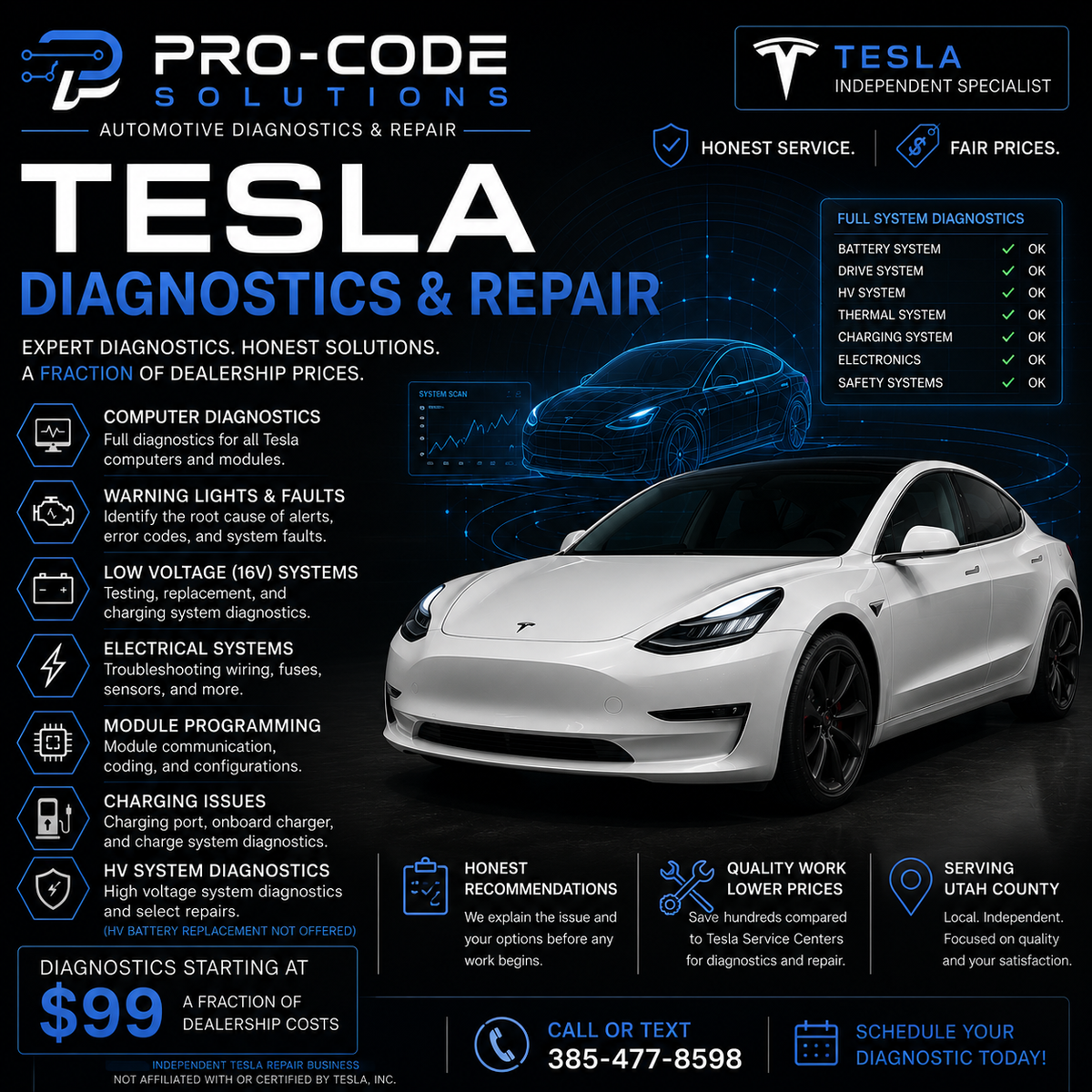 Tesla Diagnostics and Services