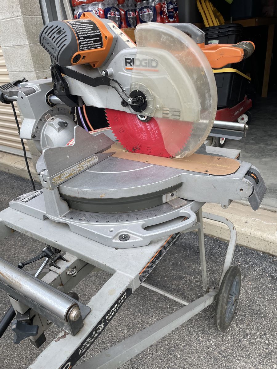 12" Ridgid Miter saw and stand