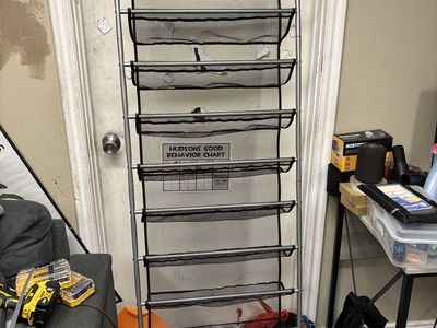 Over The Door Shoe Organizer, 10-Tier Hanging Shoe Rack, Space Saving Mesh Storage