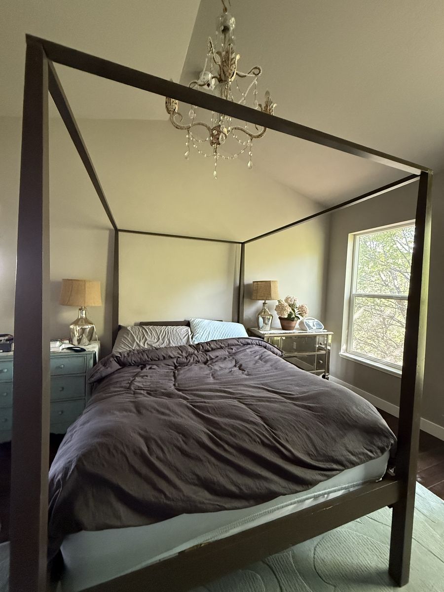 Queen canopy bed frame