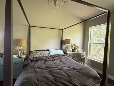 Queen canopy bed frame