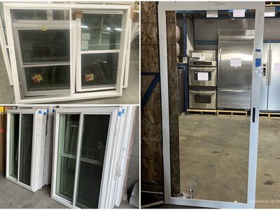 LOWEST PRICES! >75% OFF NEW 2-Pane & 3-Pane Exterior Windows & Screen Door Sliders - Vinyl Frame - Many Sizes, Types, Styles