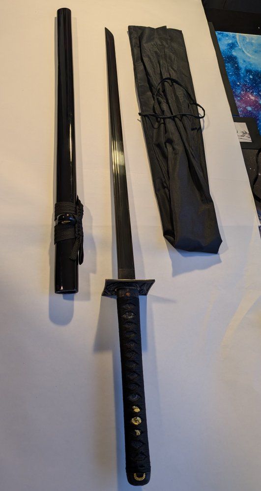 Ninja Katana Sword with Black Blade