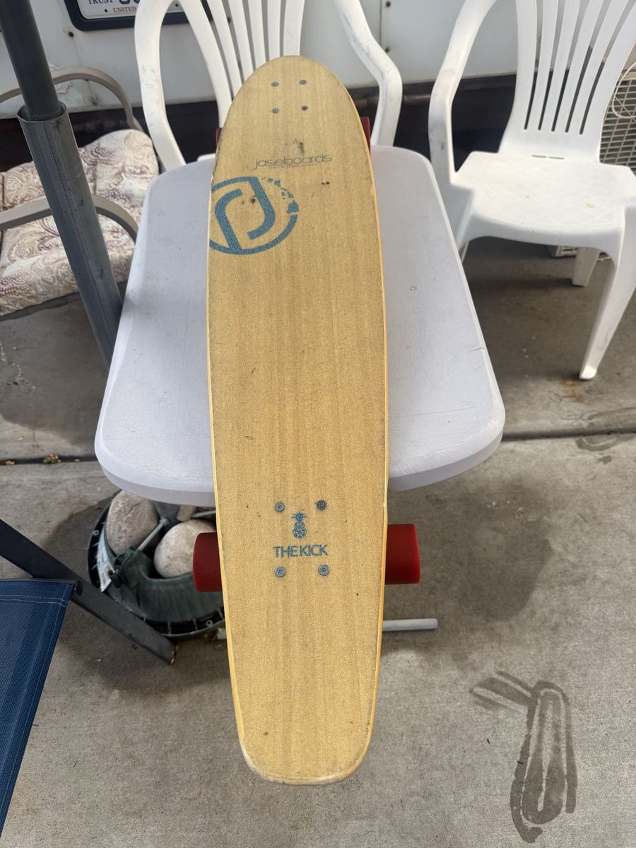 Jaseboards The Kick Longboard Bamboo Deck Red Puka Wheels