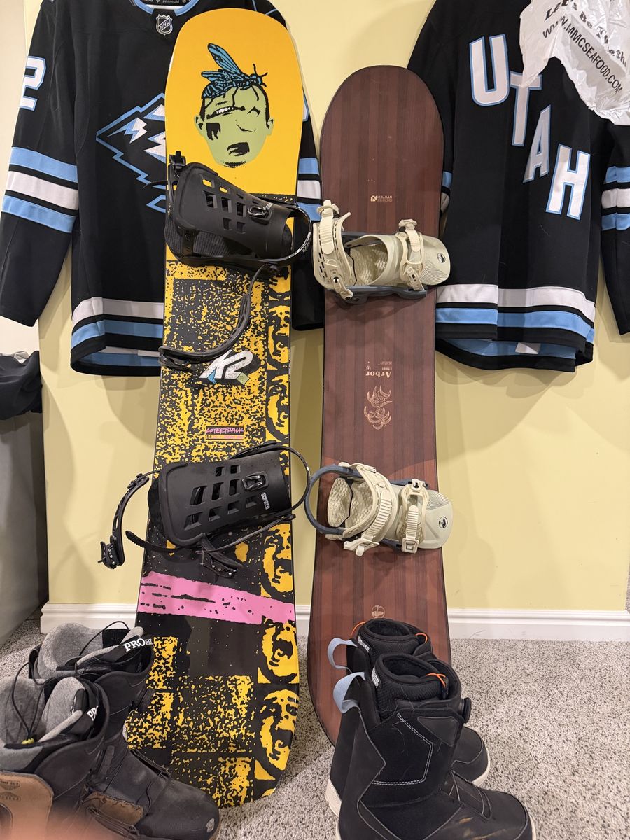 Snowboard Package: K2 & Arbor Boards, Bindings, and ThirtyTwo Boots - Used Set