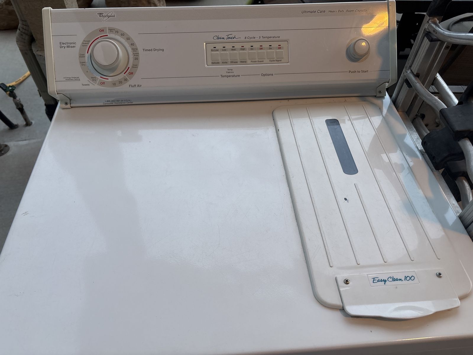 Whirlpool Ultimate Care Heavy Duty Super Capacity Dryer - White, 8 Cycle, 5 Temperature