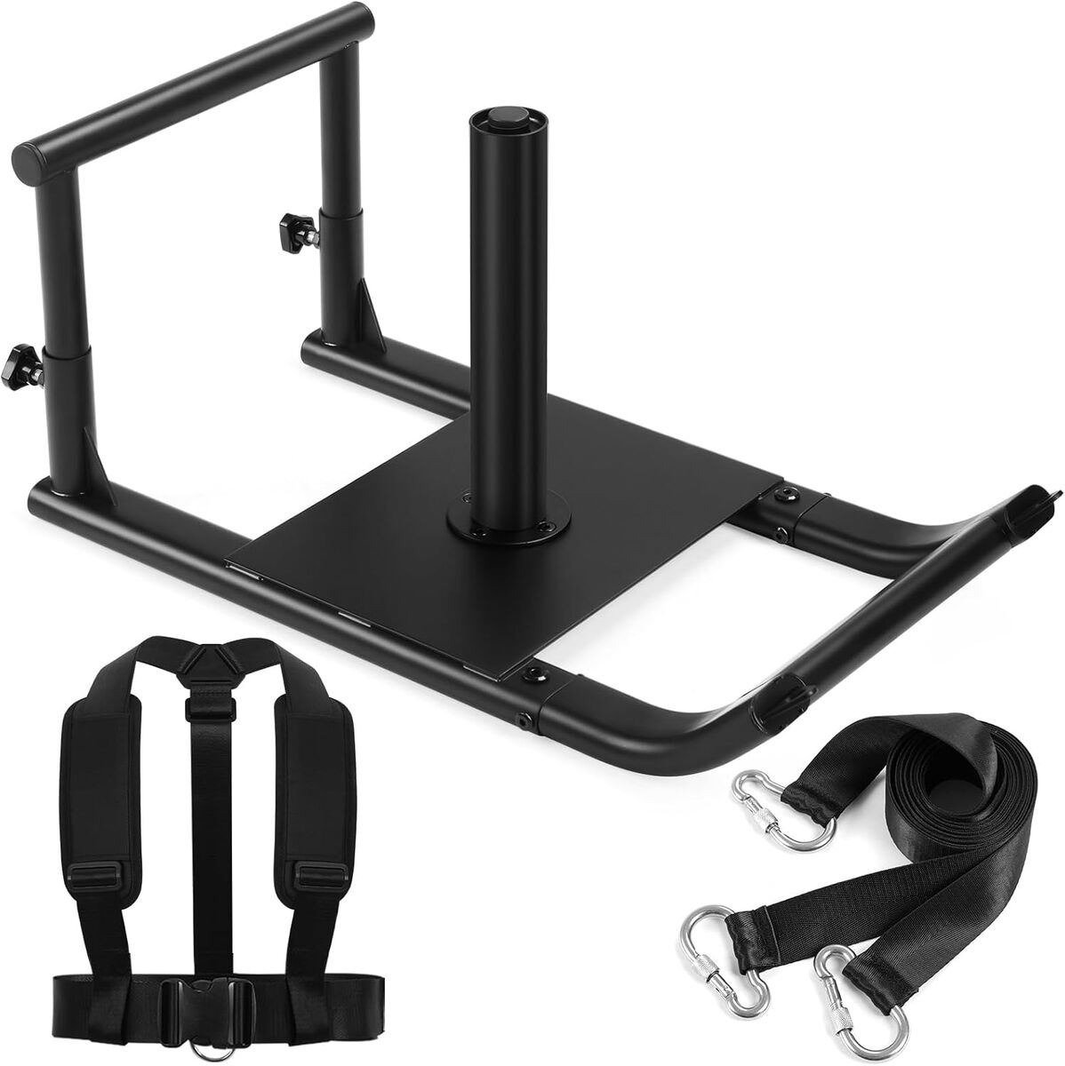NEW Medium-Sized Weight Sled, Adjustable Height Workout Fitness Sled for Speed Training Suitable for 1" & 2" Weight Plate
