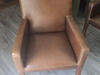 2 Pottery Barn leather chairs