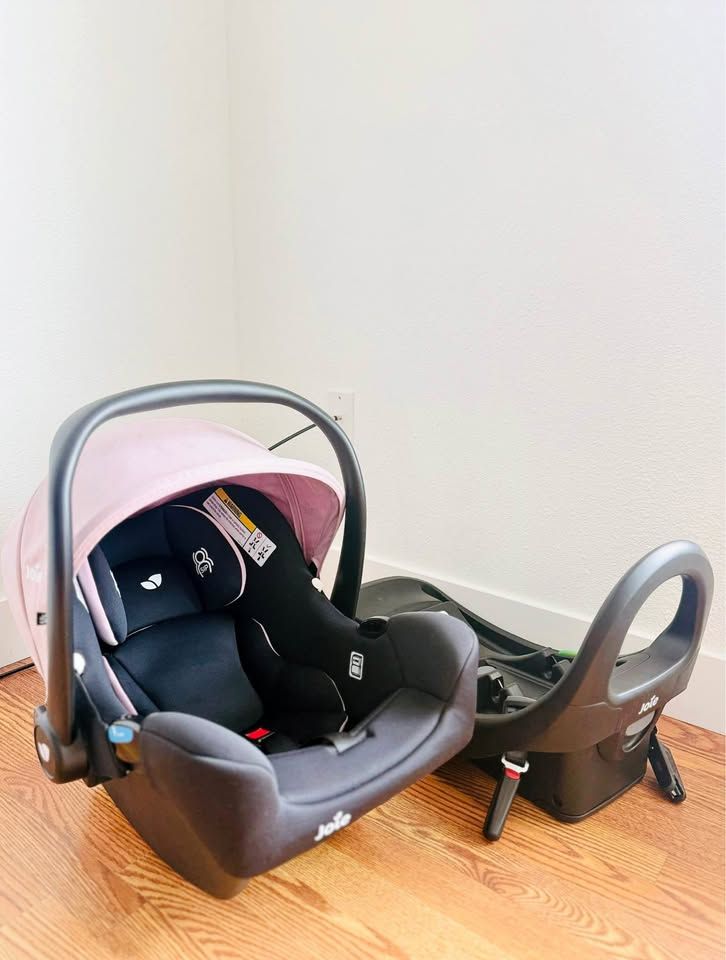 Joie Baby, Rue Lightweight Infant Car Seat & Anti-Rebound Base ( Blush Pink )