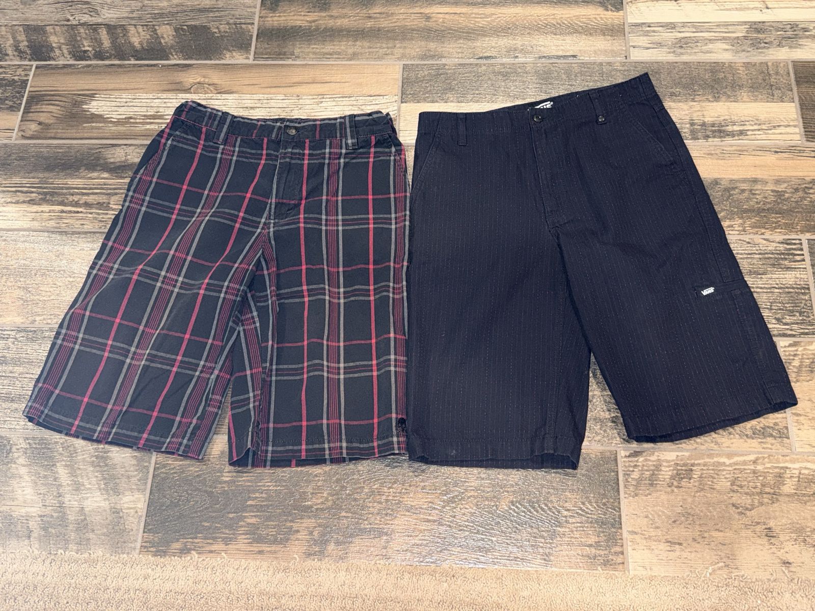 Boys Size 18 Vans Shorts and Hawk Shorts