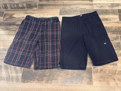 Boys Size 18 Vans Shorts and Hawk Shorts