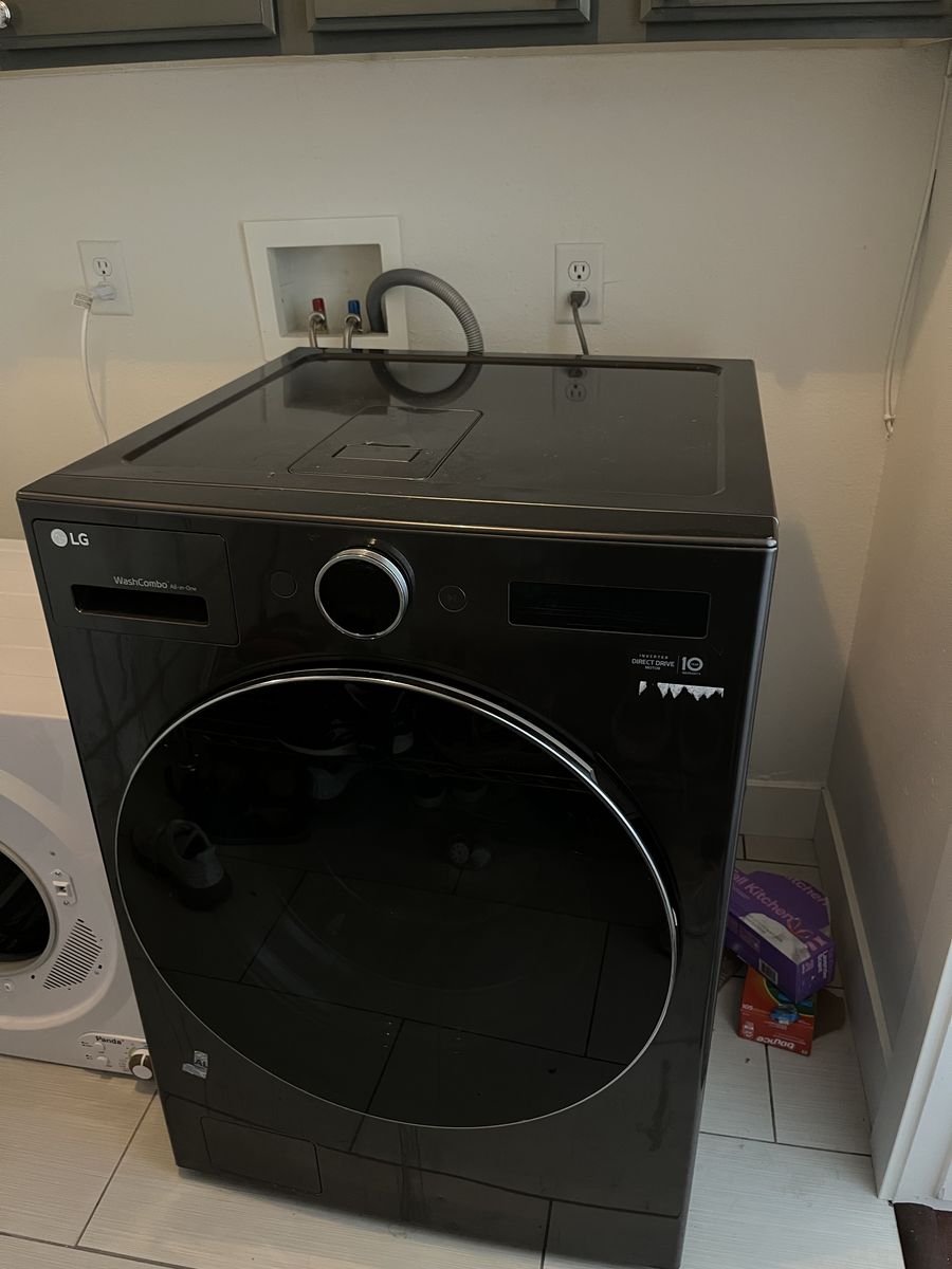LG WashCombo All-in-One Washer Dryer Combo, Black Stainless Steel