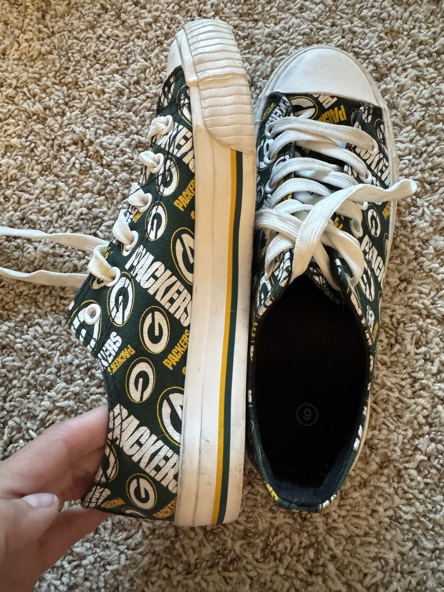 Green Bay Packers Lace Up Shoes W9