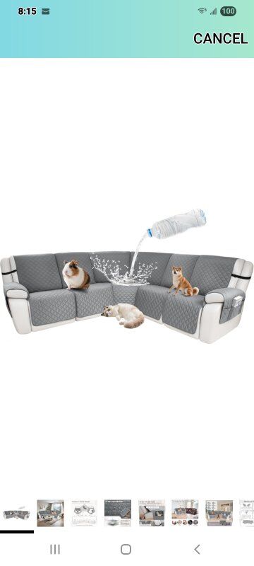 New in Package! L-Shaped Couch COVER!