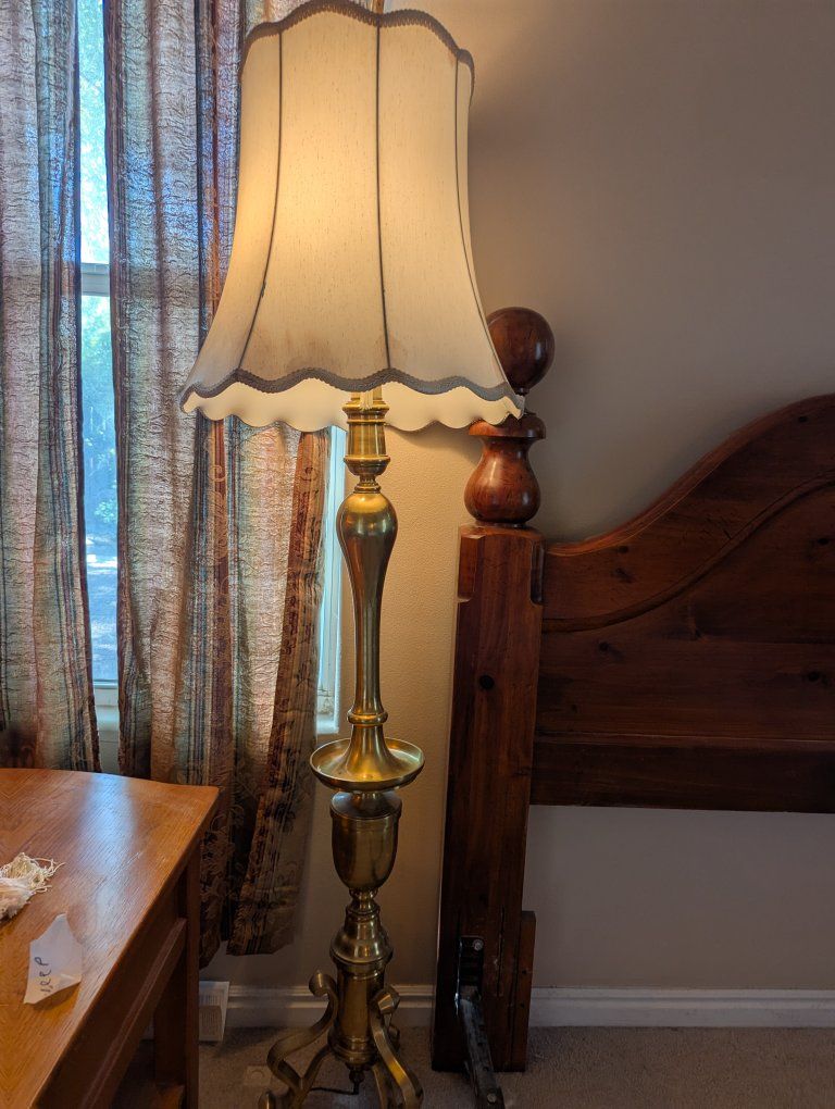 brass floor lamp