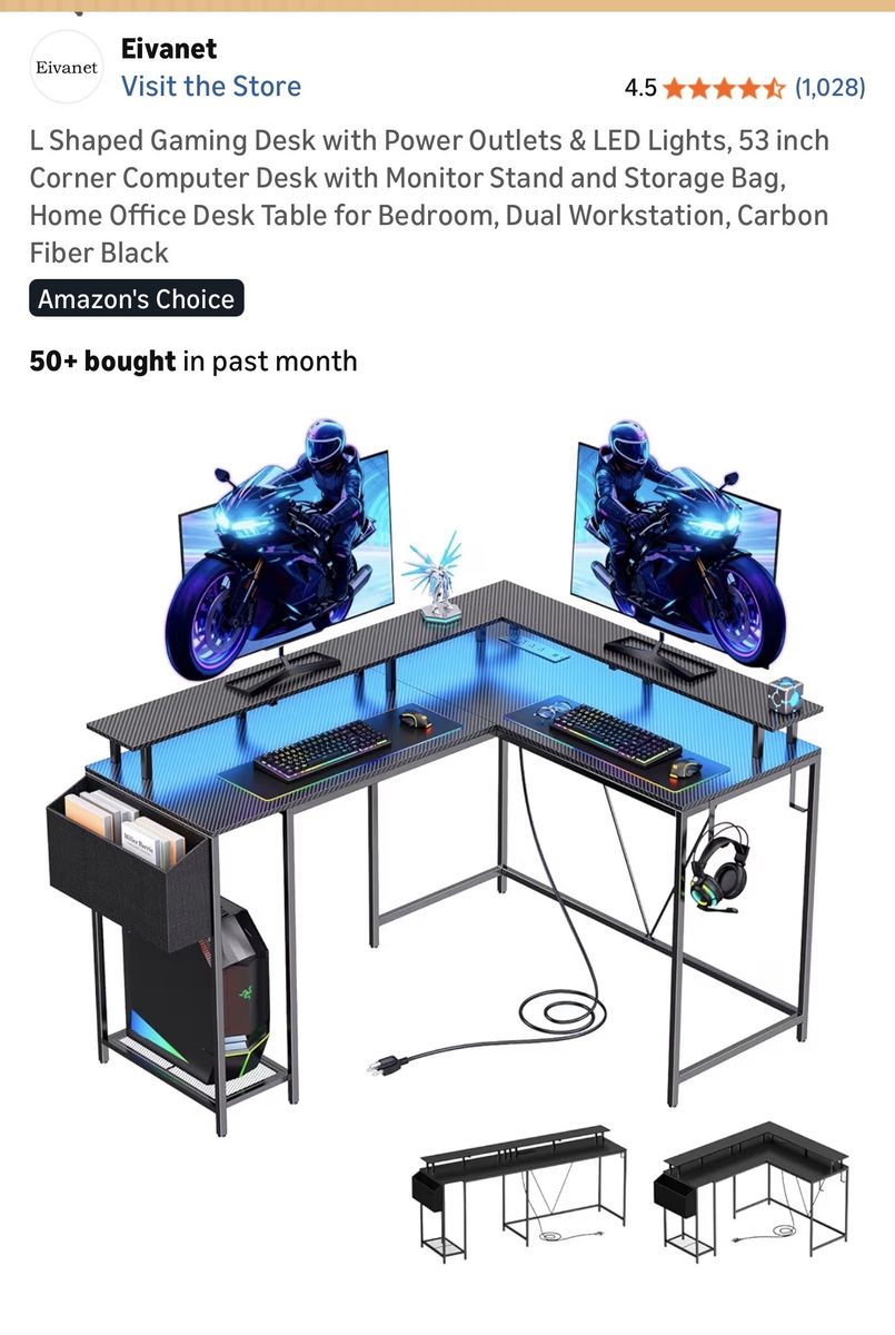 L Shaped Gaming Desk