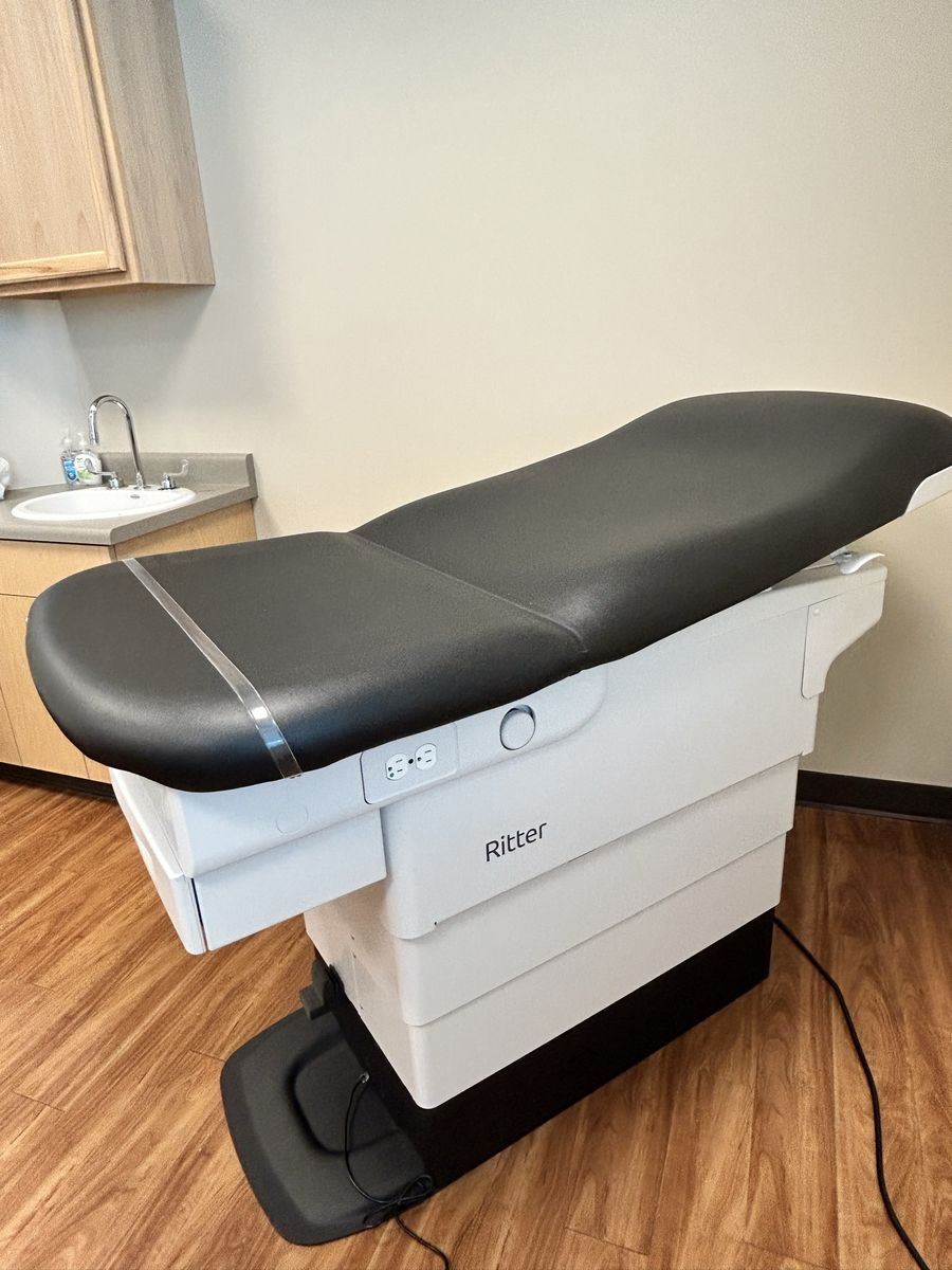 Ritter Medical Exam Table with Stirrups - Black Upholstery, Adjustable