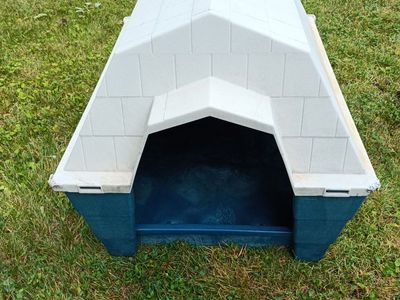 Large Outdoor Dog House - Durable Plastic Shelter for Medium to Large Dogs, Weather Resistant