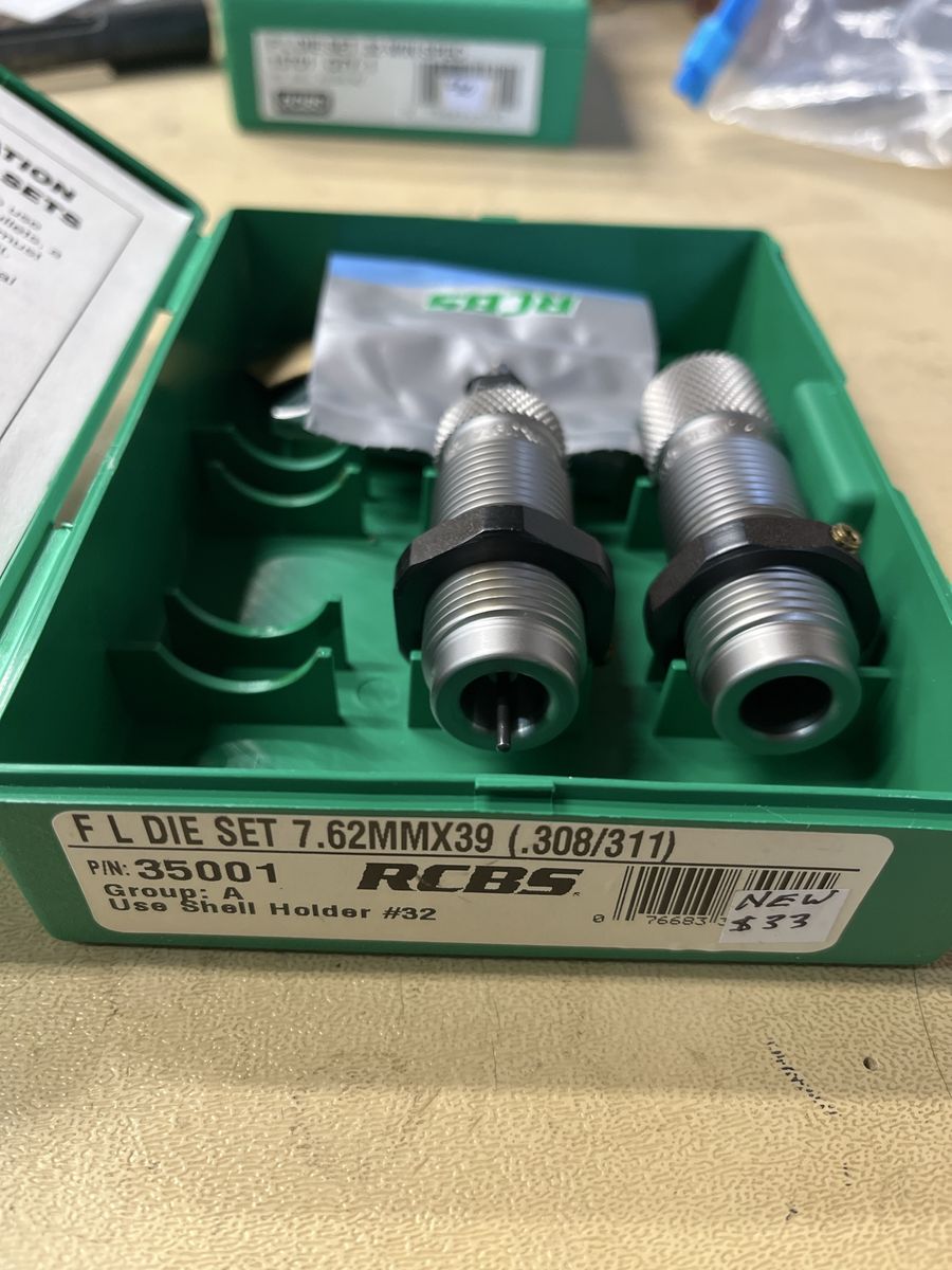 RCBS 7.62x39mm 2-Die Full Length Set P/N 35001 with Storage Case