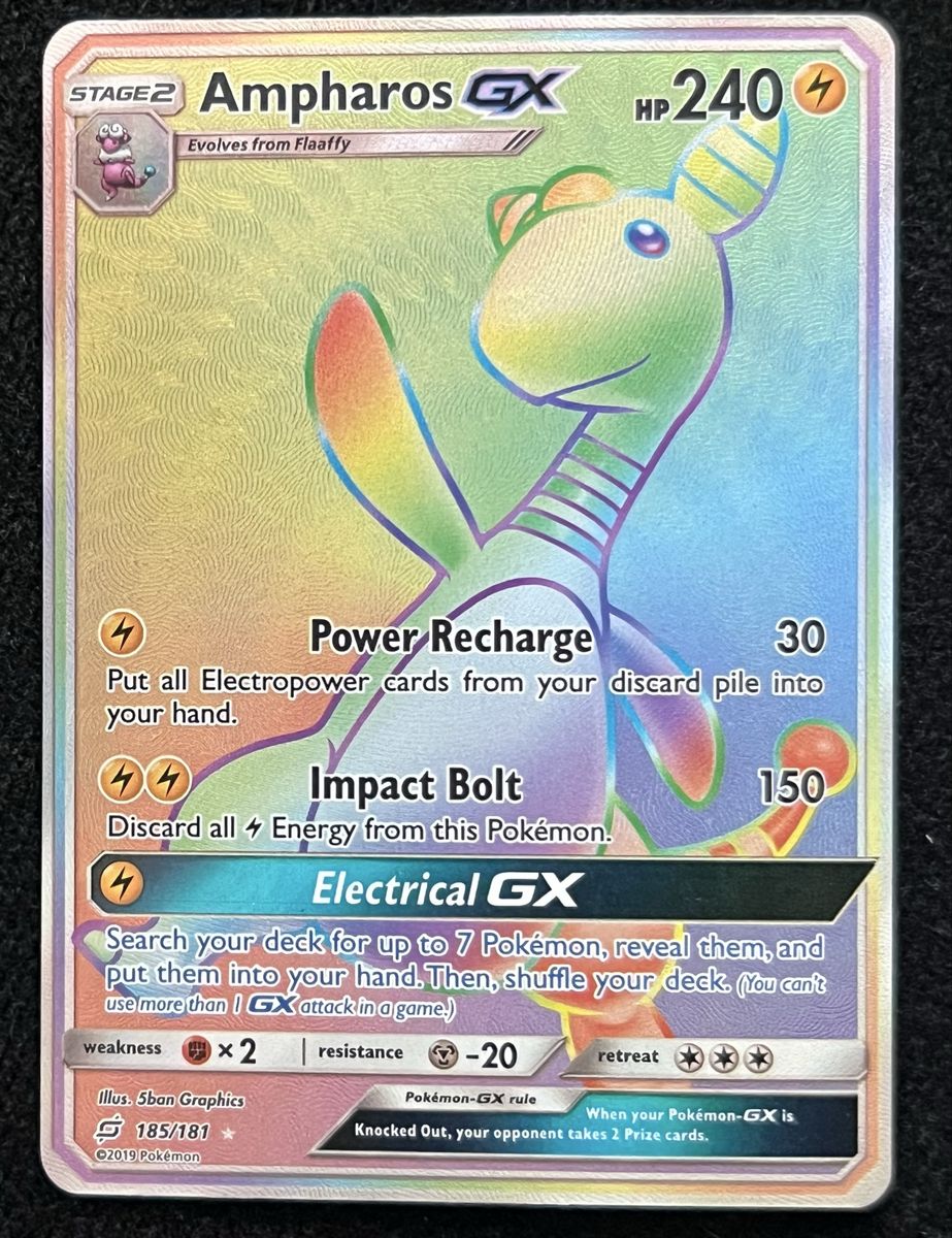 (NM) Ampharos GX 185/181 - Pokemon Team Up Secret Rare