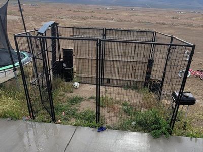 Lucky Dog 6 ft. x 10 ft. x 10 ft. Modular Welded Wire Dog Kennel Black