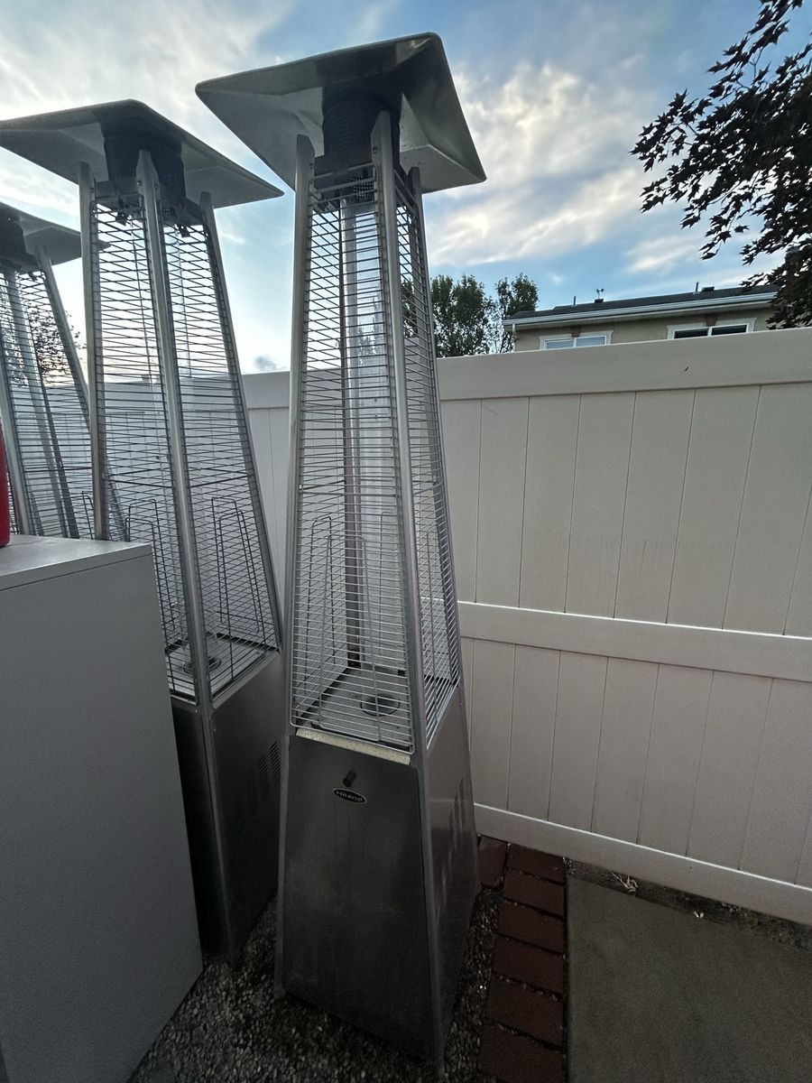 Hilapia Stainless Steel Propane Outdoor Patio Heater - Pyramid Flame Style